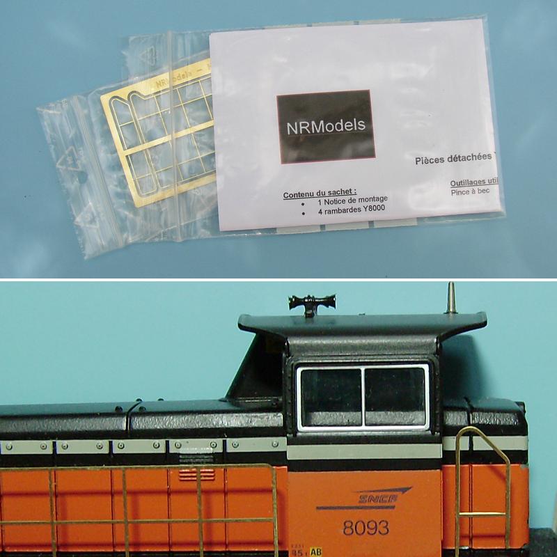 Rambardes lat�rales en laiton pour Y8000 : NR1Y80RC