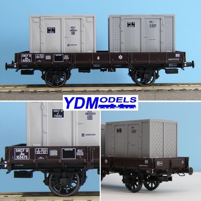 WB-127 � Wagon PLAT OCEM 29 Ep.III - 2 Cadres gris