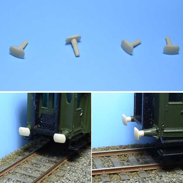 4 TAMPONS EN RESINE POUR VOITURES OCEM FRANCE TRAINS